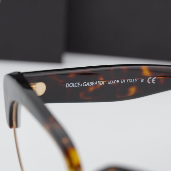 Dolce & Gabbana DG3247 502 Cat Eye Eyeglasses - Havana/Gold 53mm - Picture 5 of 10